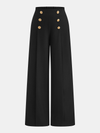 Pantalons Droits Plissés en Métal