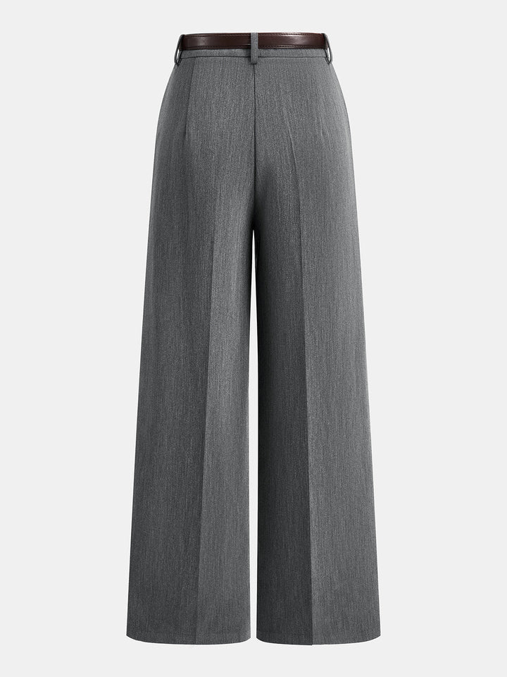 Pantalons larges plissés ceinturés sur mesure