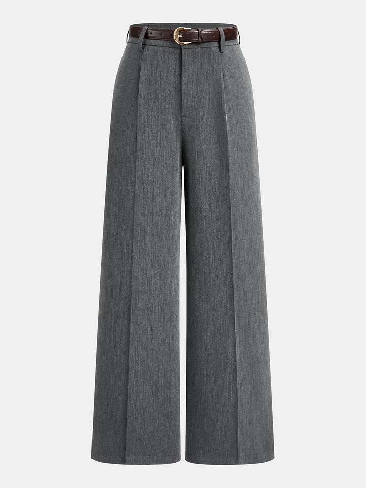 Pantalons larges plissés ceinturés sur mesure