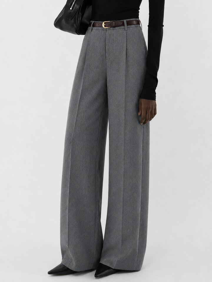 Pantalons larges plissés ceinturés sur mesure