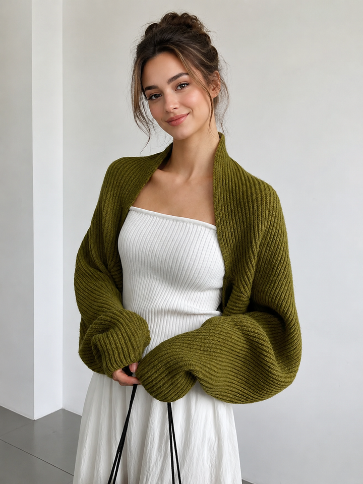 Gilet en Tricot Ouvert