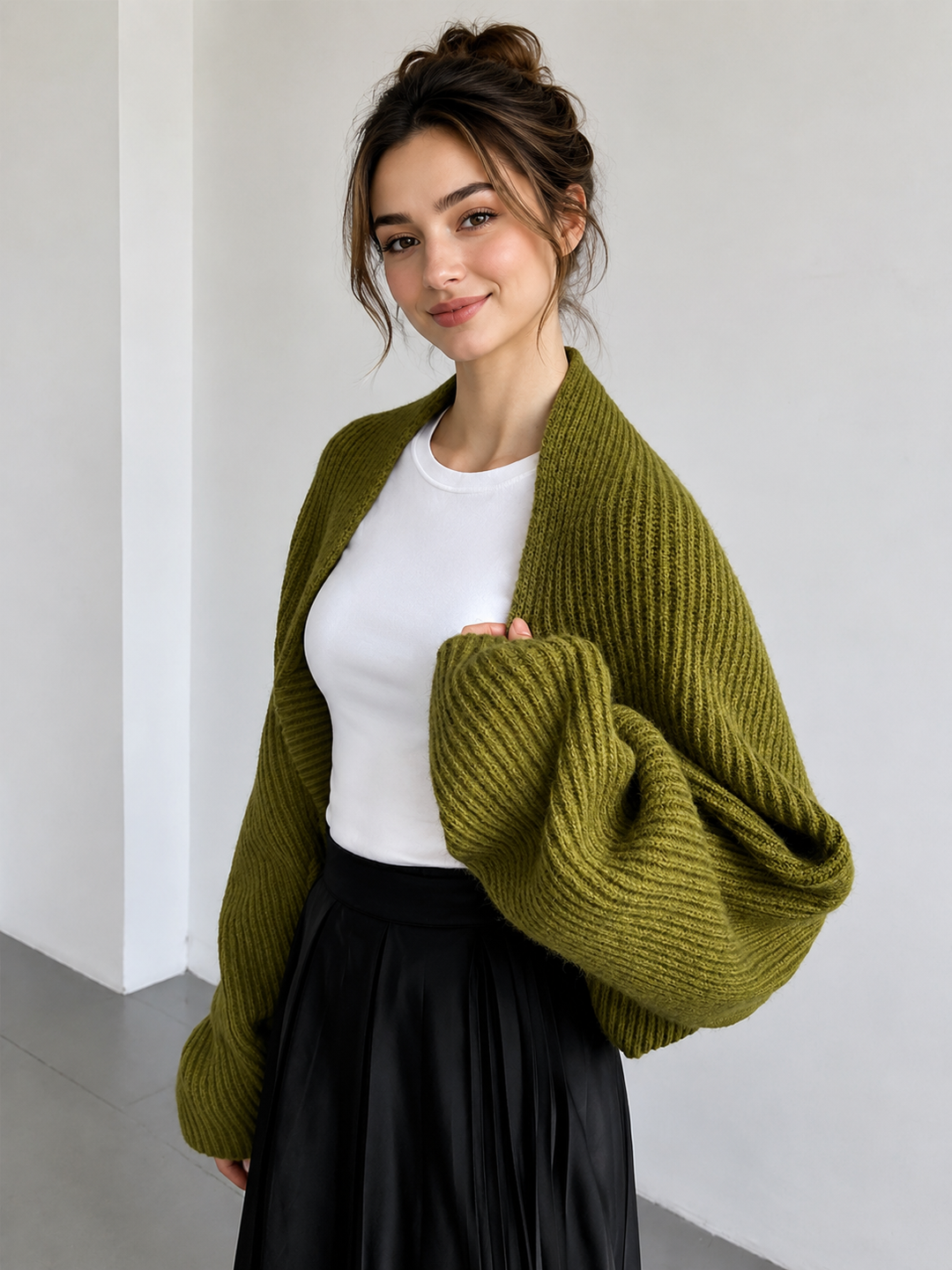 Gilet en Tricot Ouvert