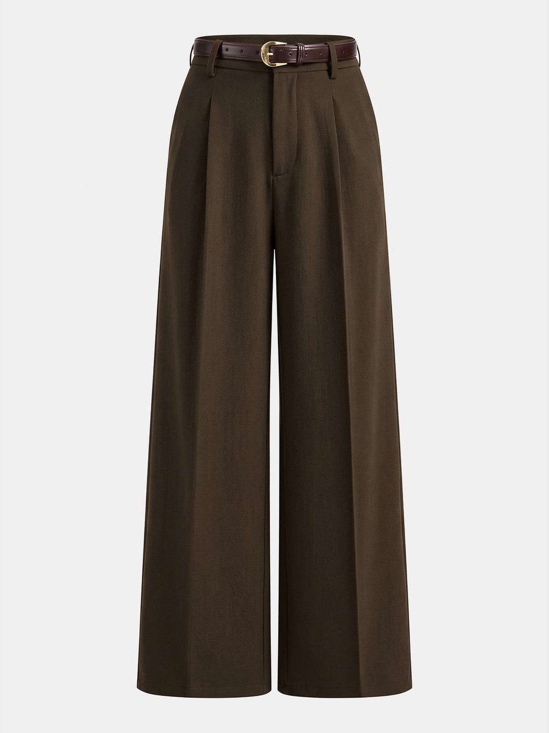 Pantalons larges plissés ceinturés sur mesure