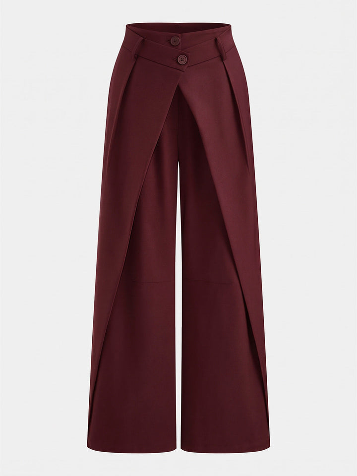 Pantalons larges à taille croisée