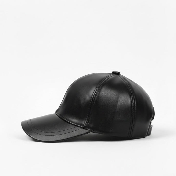 Casquette en Cuir - Gris