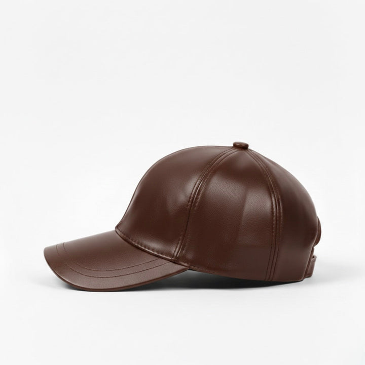 Casquette en Cuir - Noir