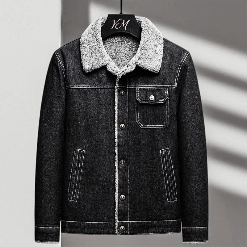 Giacca Calvin in Denim Sherpa