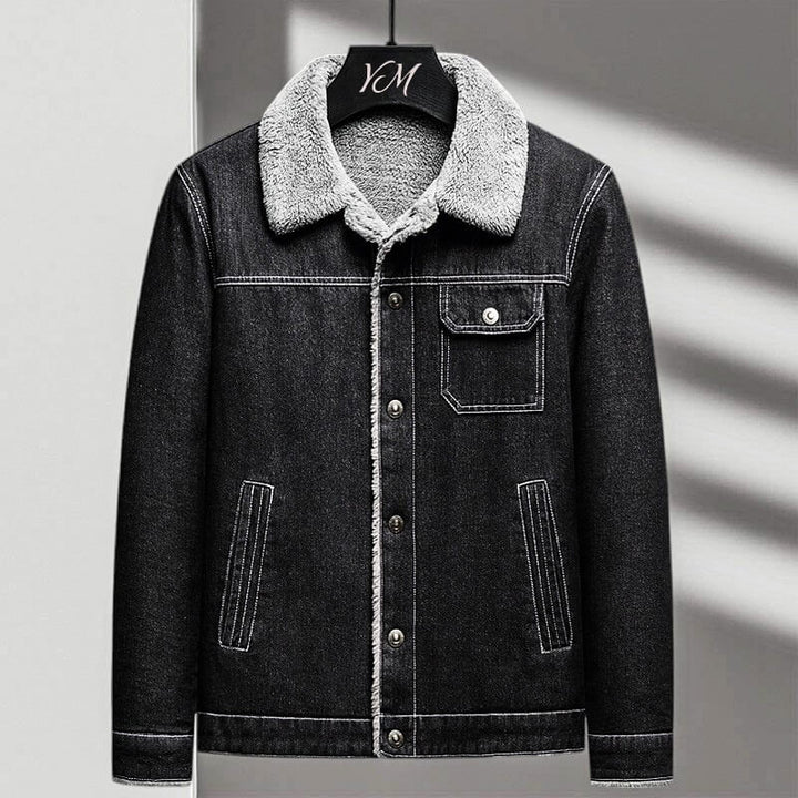 Giacca Calvin in Denim Sherpa