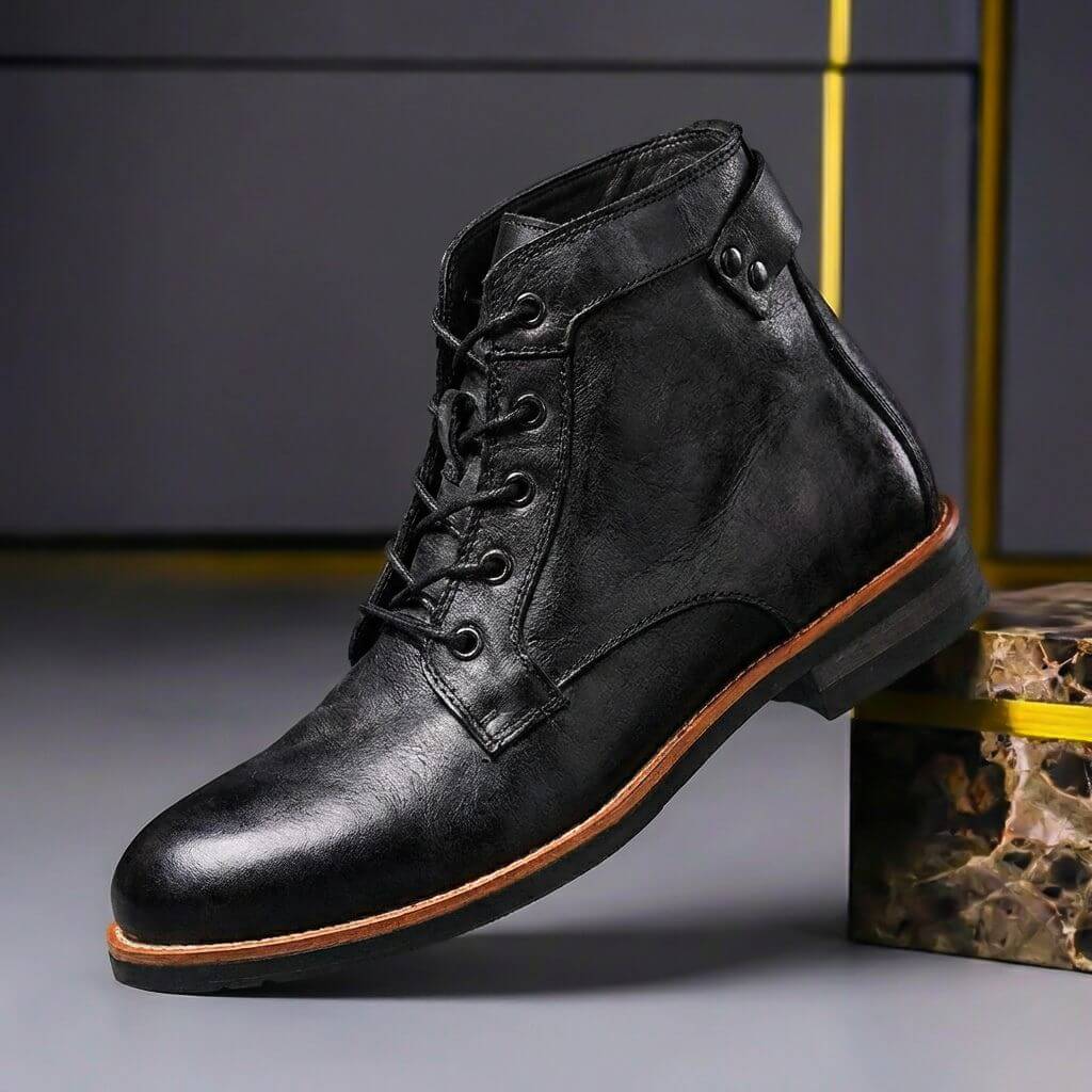 Bottes en cuir rétro Royce