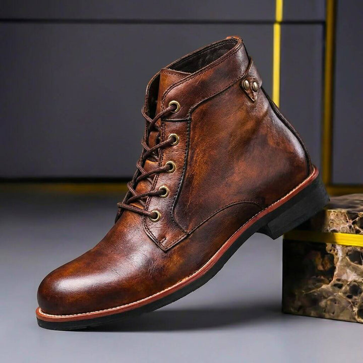 Bottes en cuir rétro Royce