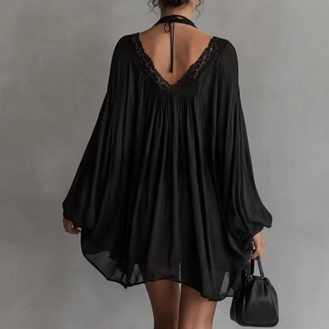 Lucia | Robe Tunique en Chiffon avec Dentelle