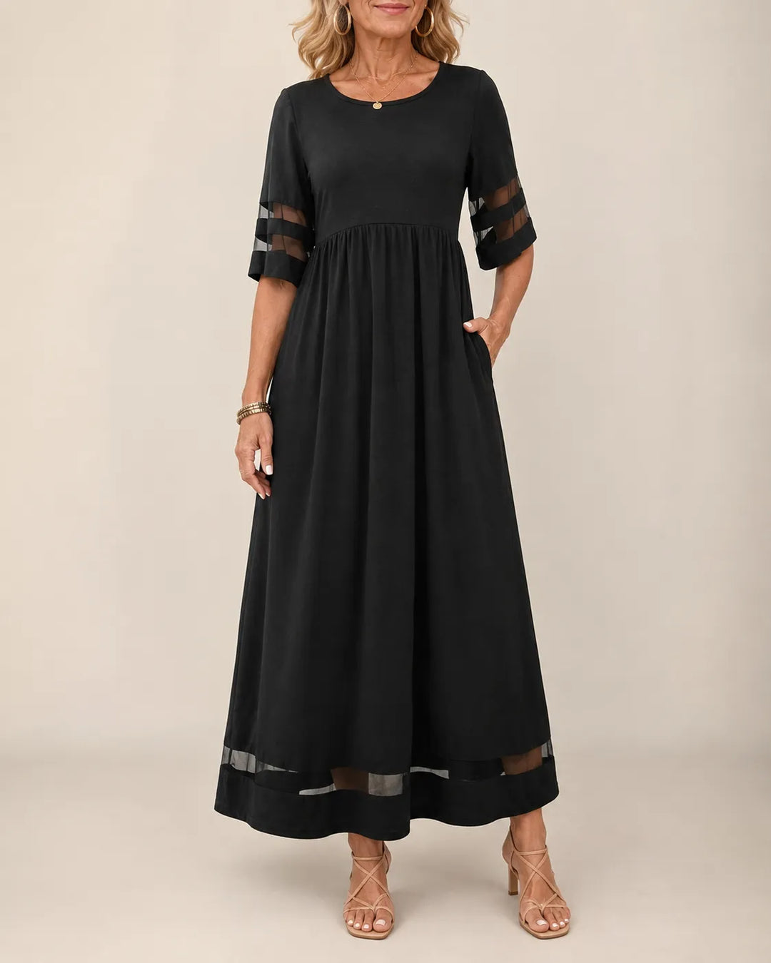Aubrey™ – Robe Midi Flatteuse et Lissante pour le Ventre