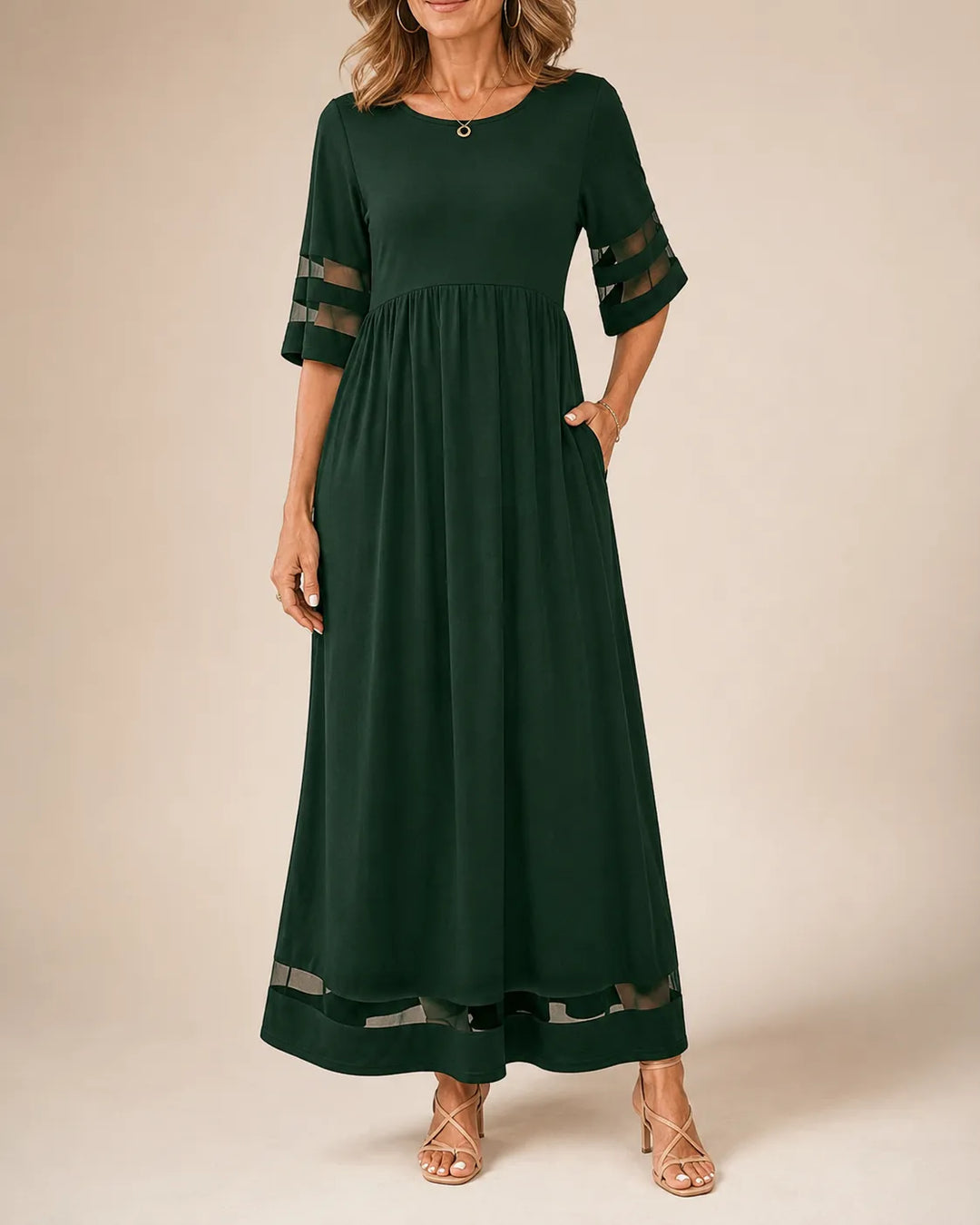 Aubrey™ – Robe Midi Flatteuse et Lissante pour le Ventre