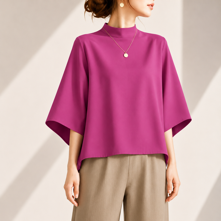 Blouse à col montant Amélie