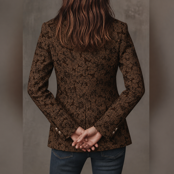 Blazer Ajusté en Jacquard Paisley pour Femmes