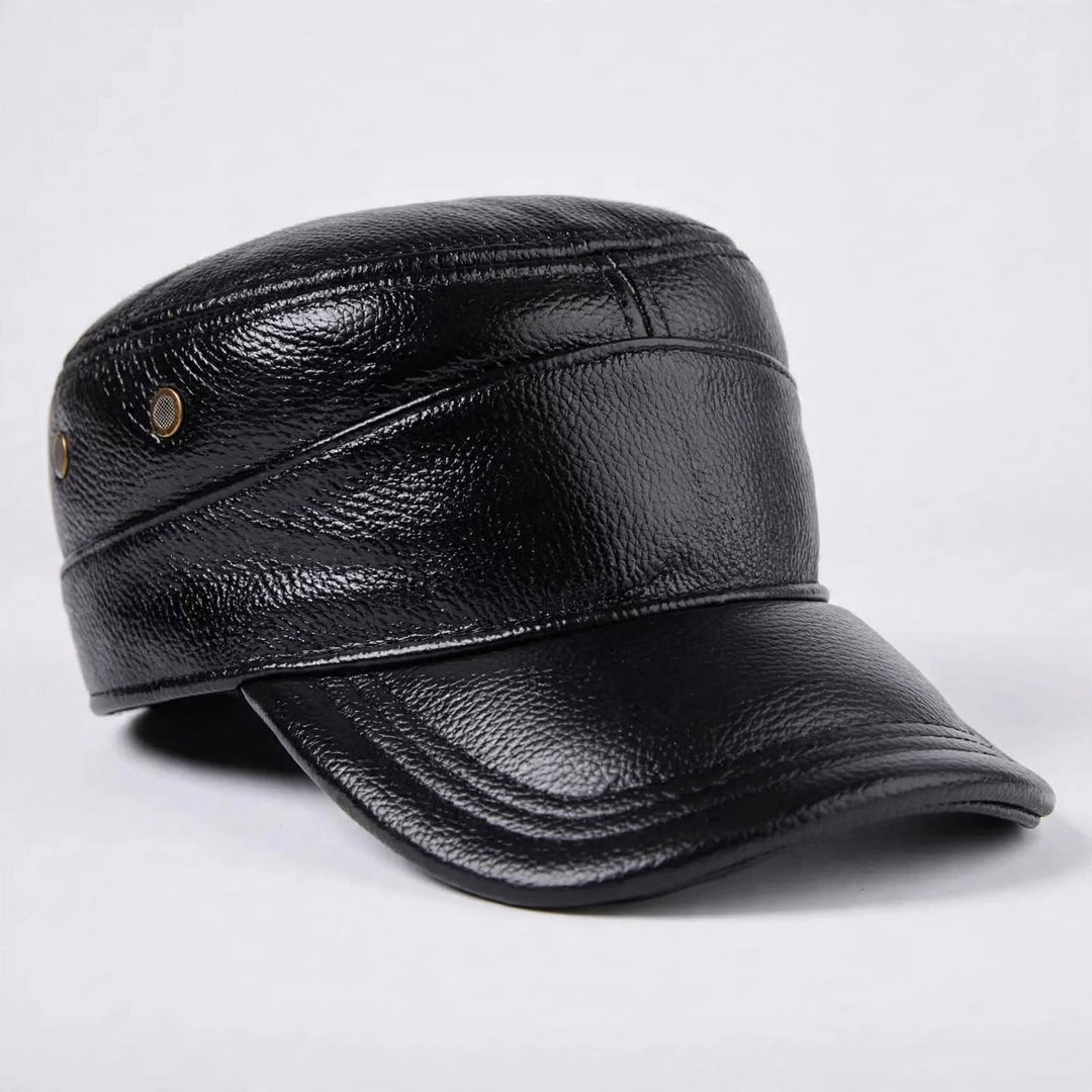 Casquette en cuir Castano
