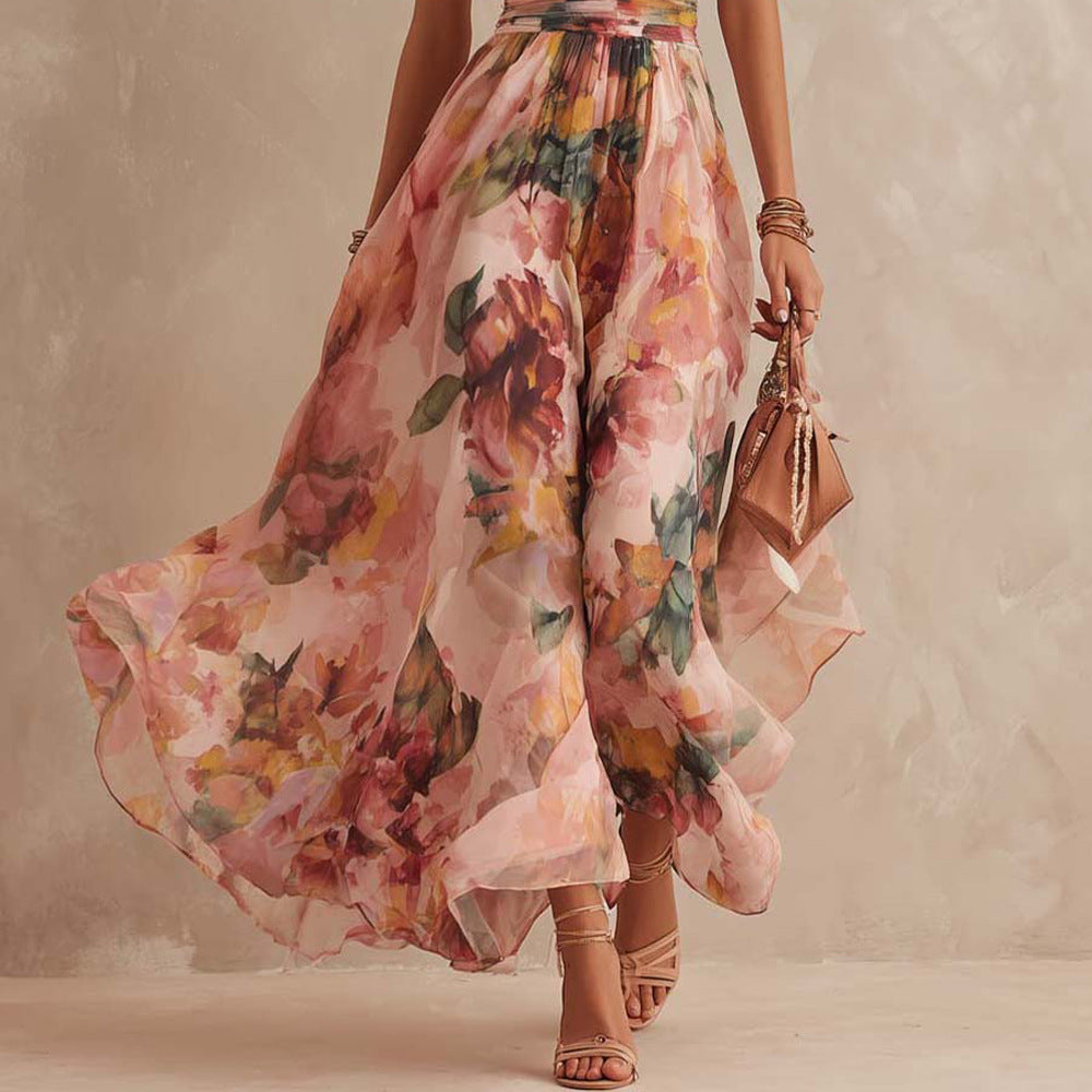 Aurora – Robe fleurie asymétrique