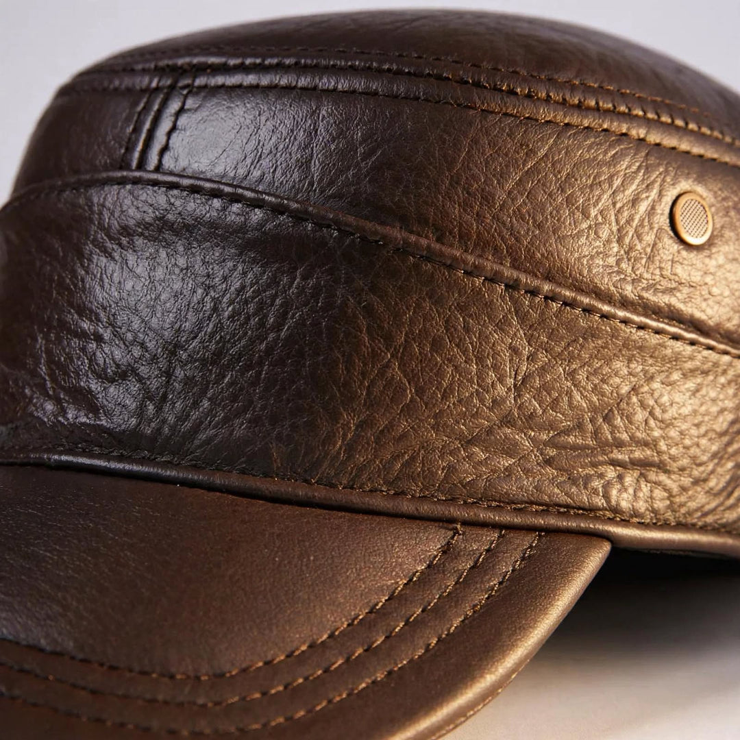 Casquette en cuir Castano
