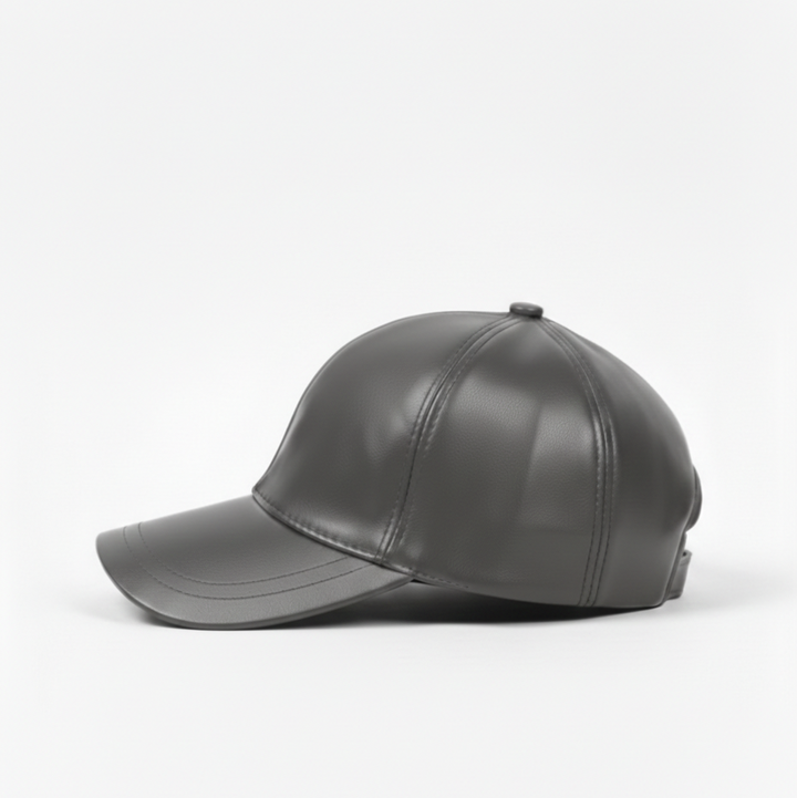 Casquette en cuir – Argent