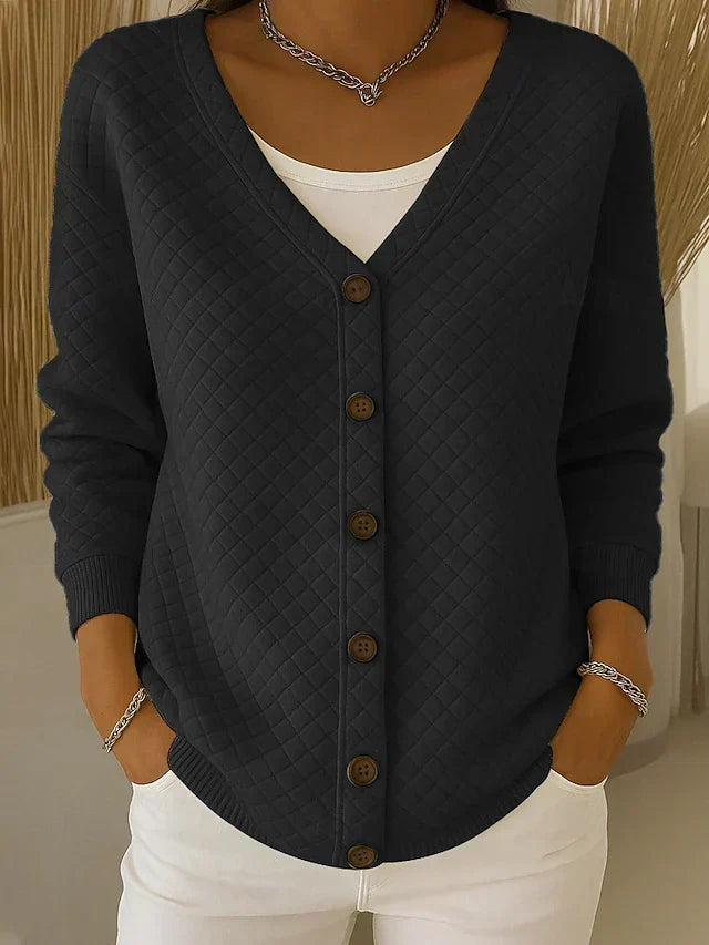 Adèle | Cardigan Matelassé Col en V