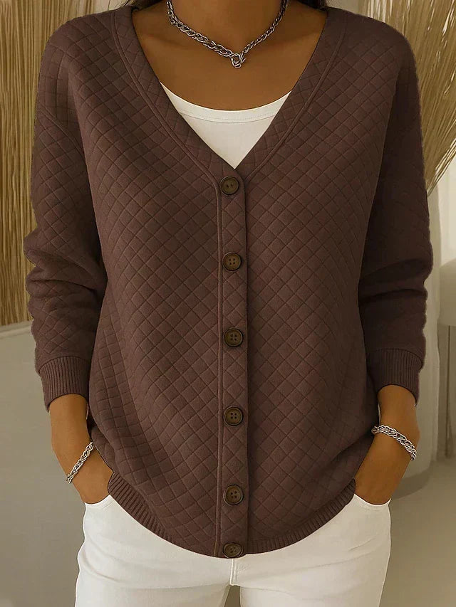 Adèle | Cardigan Matelassé Col en V