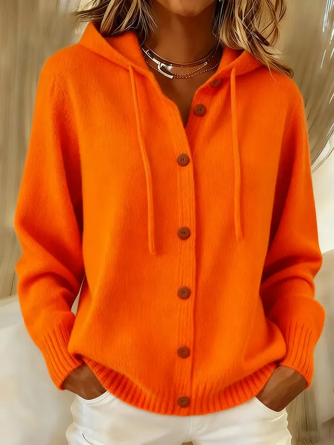 Yvonne | Cardigan Capuche Boutonné