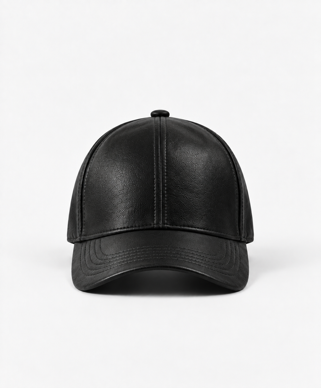 Casquette en Cuir - Noir