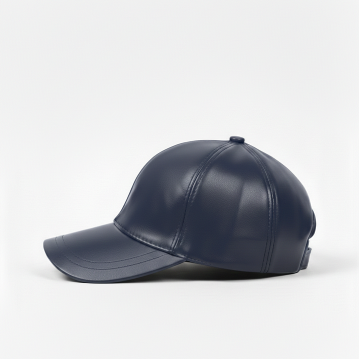 Casquette en Cuir - Gris