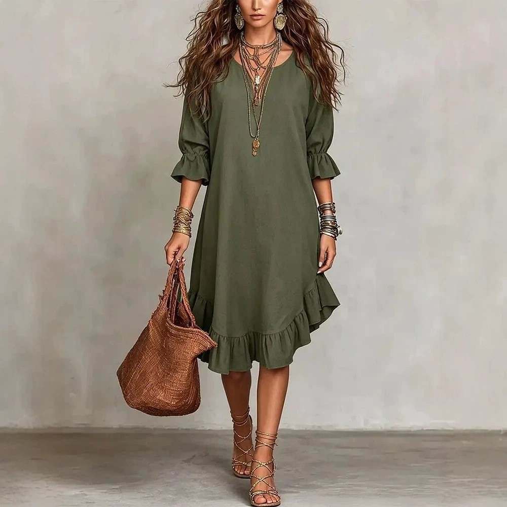 Robe Midi à Volants Juanita™