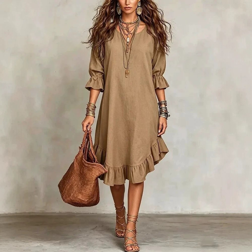 Robe Midi à Volants Juanita™