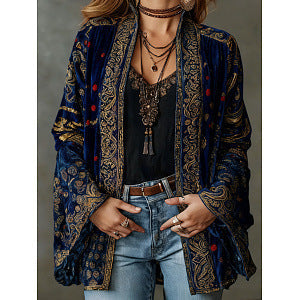 MOREAU LYON | VESTE BOHO EN VELOURS POUR FEMMES
