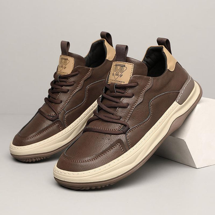Baskets en Cuir Véritable