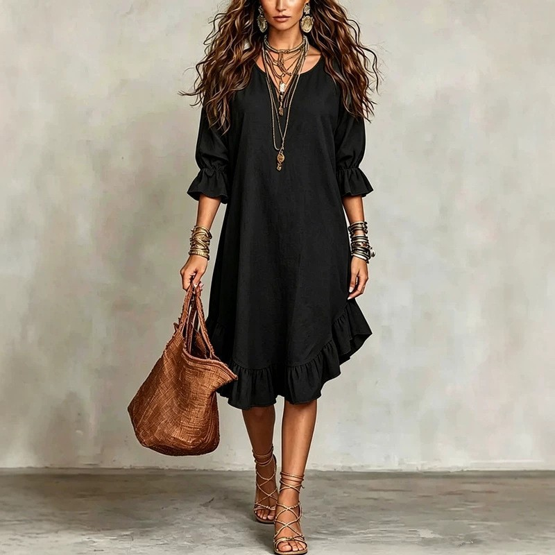 Robe Midi à Volants Juanita™