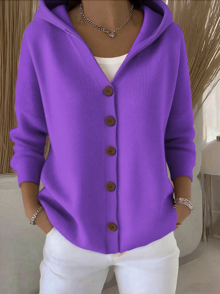 Émeline | Cardigan Capuche Boutonné