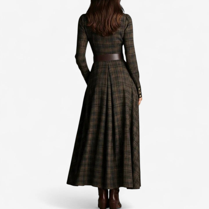 Henrietta | Robe Chemise Maxi à Carreaux