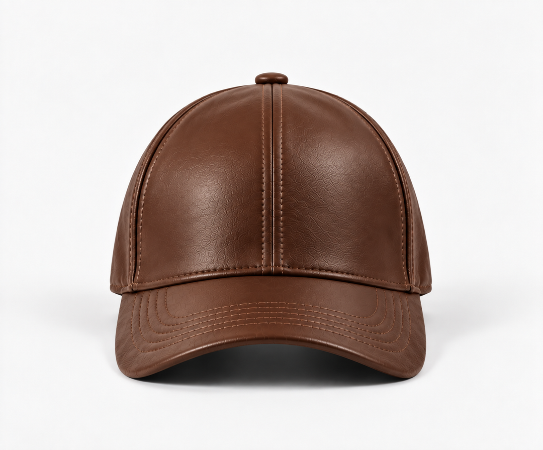 Casquette en Cuir - Marron