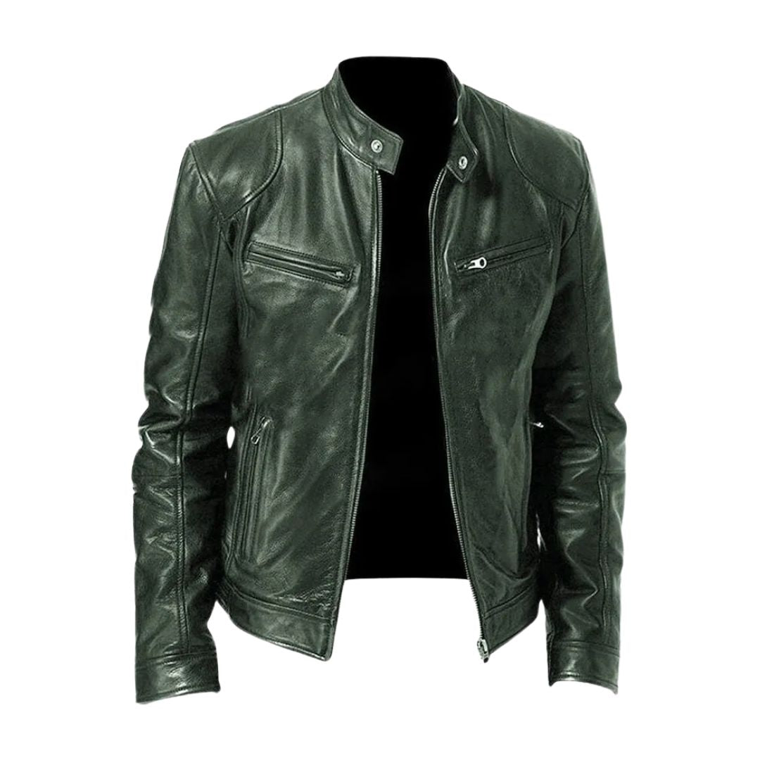 Veste en Cuir Décontractée