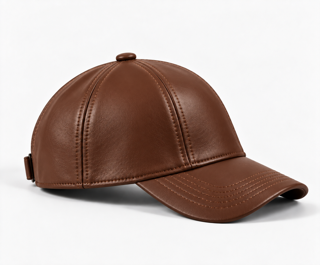Casquette en Cuir - Marron