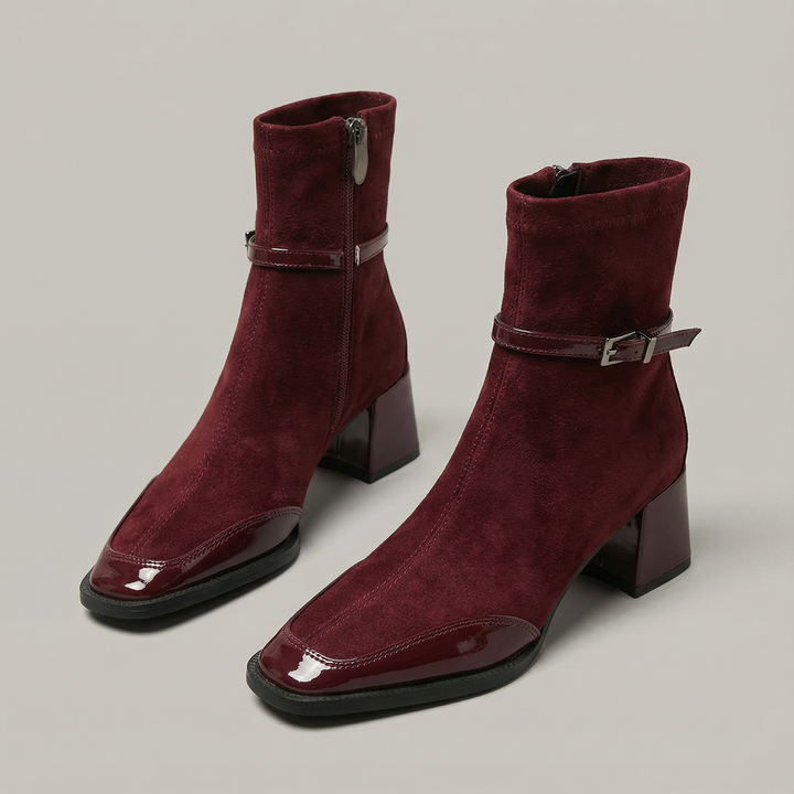 Romany | Bottines Élégantes en Éco-Suède avec Talon Moyen
