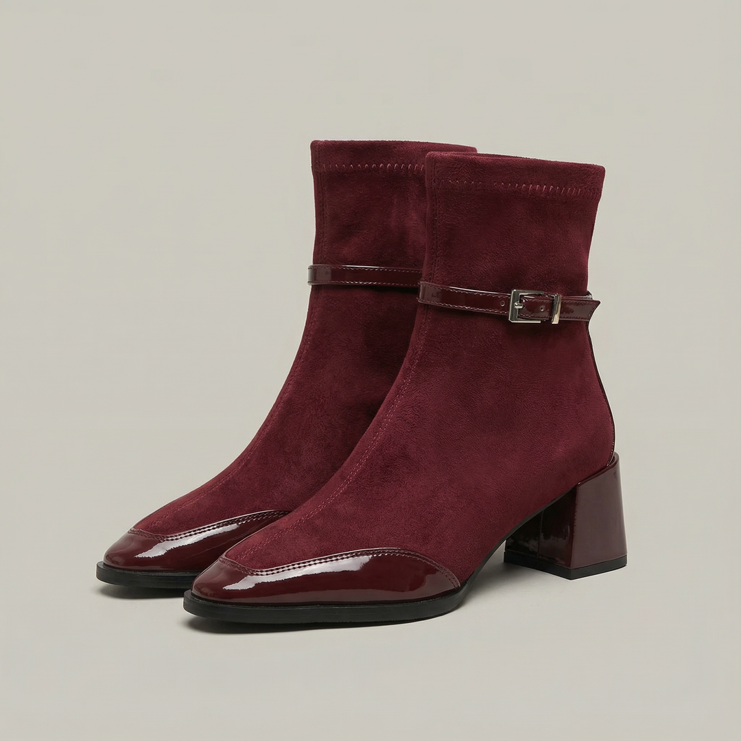 Romany | Bottines Élégantes en Éco-Suède avec Talon Moyen