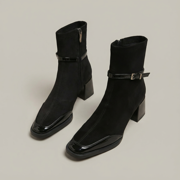 Romany | Bottines Élégantes en Éco-Suède avec Talon Moyen