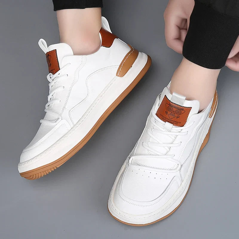 Baskets en Cuir Véritable