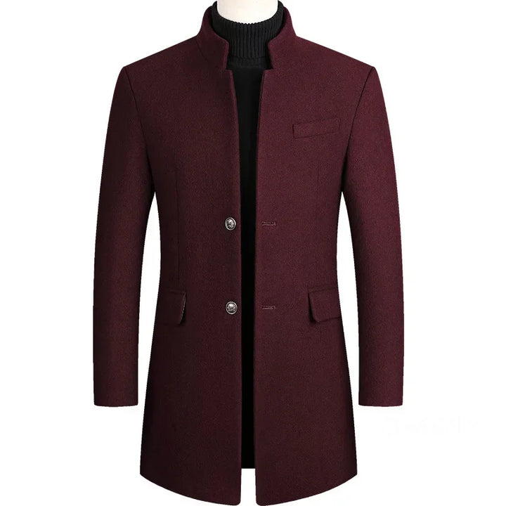 Trench-coat pour hommes en cachemire et laine