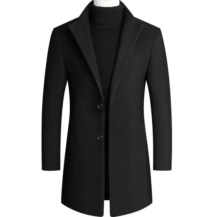 Trench-coat pour hommes en cachemire et laine