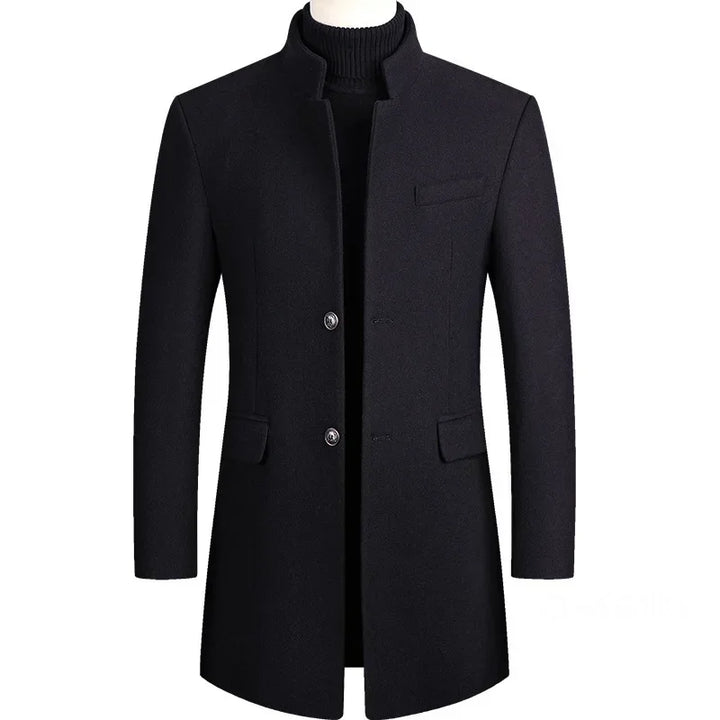 Trench-coat pour hommes en cachemire et laine