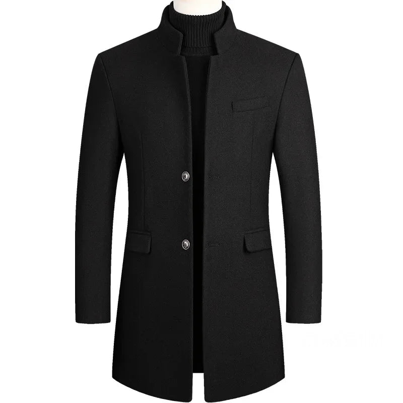 Trench-coat pour hommes en cachemire et laine