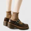 DELACROIX | Babies Plateforme Cuir Aveline