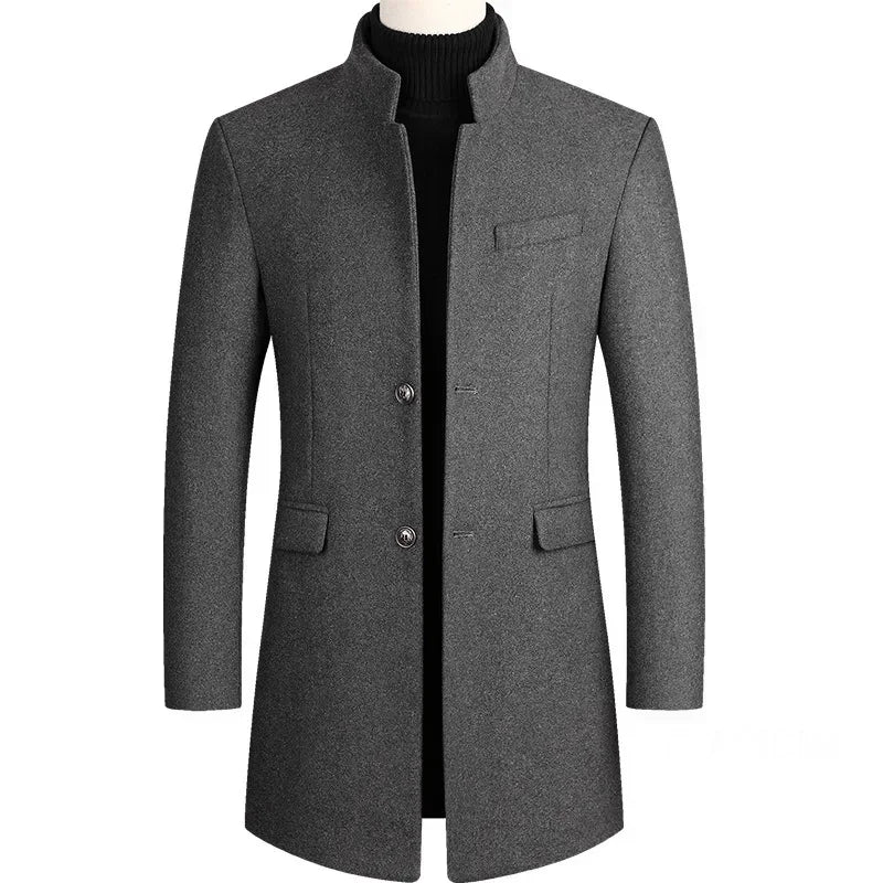 Trench-coat pour hommes en cachemire et laine