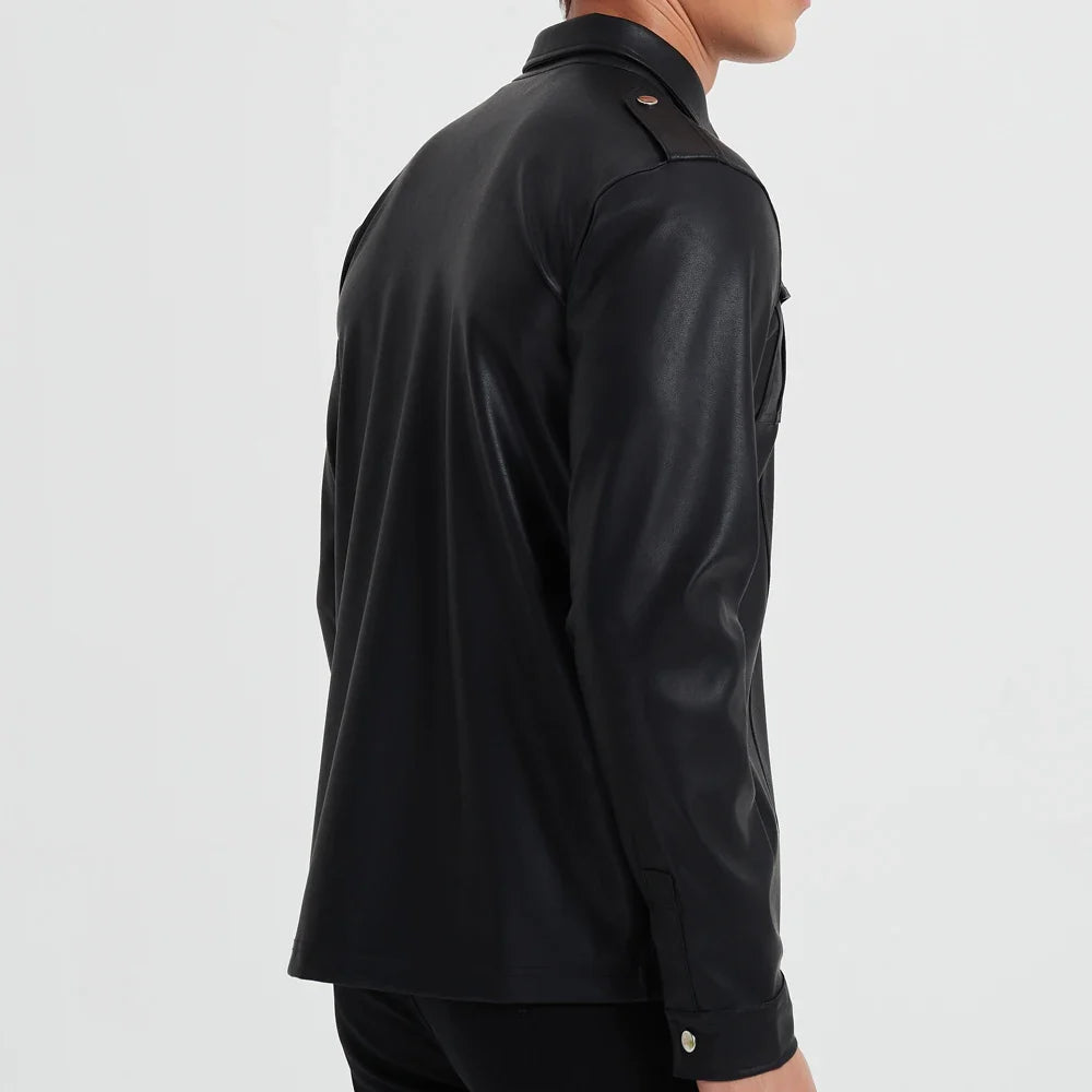 T-shirt Long en Cuir