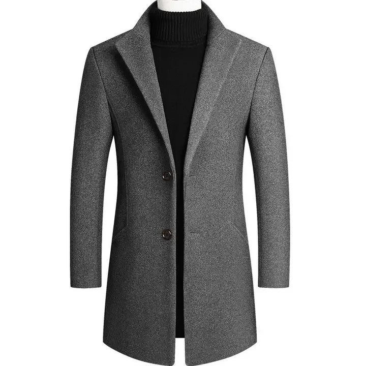 Trench-coat pour hommes en cachemire et laine